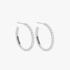 Accessories Marrin Costello Jewelry | Marrin Costello Jewelry - Jay 1" Diamond Hoops - Silver