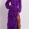 Clothing PatBO | Patbo - Ruffle Maxi Skirt - Purple