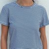 Clothing stateside | Stateside - Mini Stripe Short Sleeve Crew Tee - Navy/Ciel