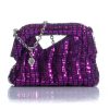 Bags Kooreloo | Kooreloo - The Mini Mediterraneo Clutch - Metallic Fuchsia