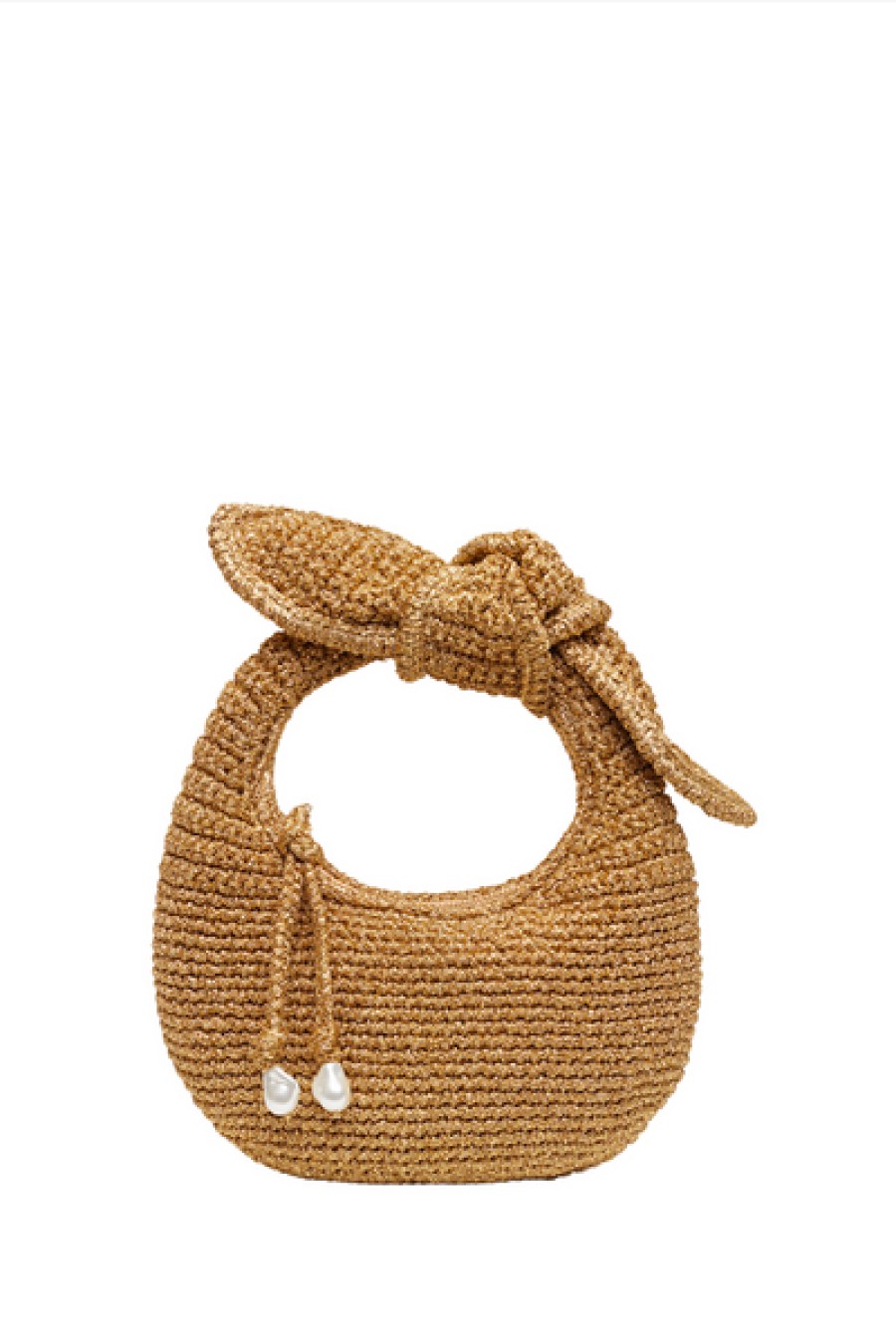 Bags Poolside | Poolside - The Josie Knot Bag - Gold Lurex