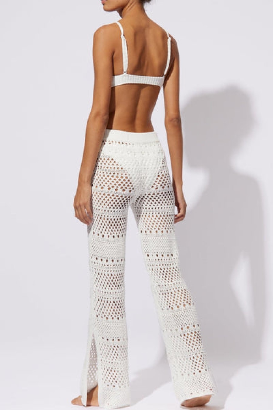 Clothing Solid 0026 Striped | Solid & Striped - The Logan Pant - Crochet Marshmallow