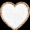 Bags Stoney Clover Lane | Stoney Clover Lane - Mini Glitter Varsity Heart Patch - Blanc