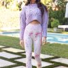 Clothing LoveShackFancy | Loveshackfancy - Highland Legging - Wisteria Mix