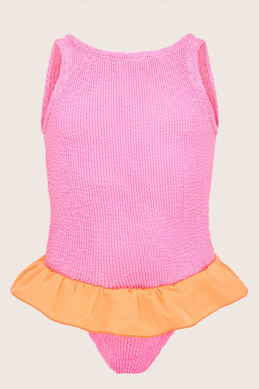 Swim HUNZA G | Hunza G - Baby Duo Denise Bikini - Bubblegum/Orange