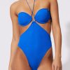 Swim Solid 0026 Striped | Solid & Striped - The Blythe One Piece - Azure