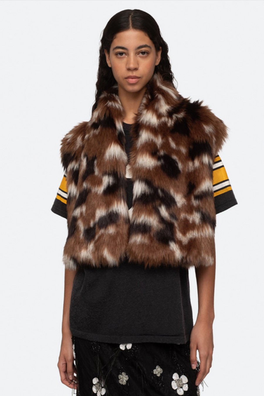 Clothing Sea New York | Sea New York - Karlie Faux Fur Vest - Multi