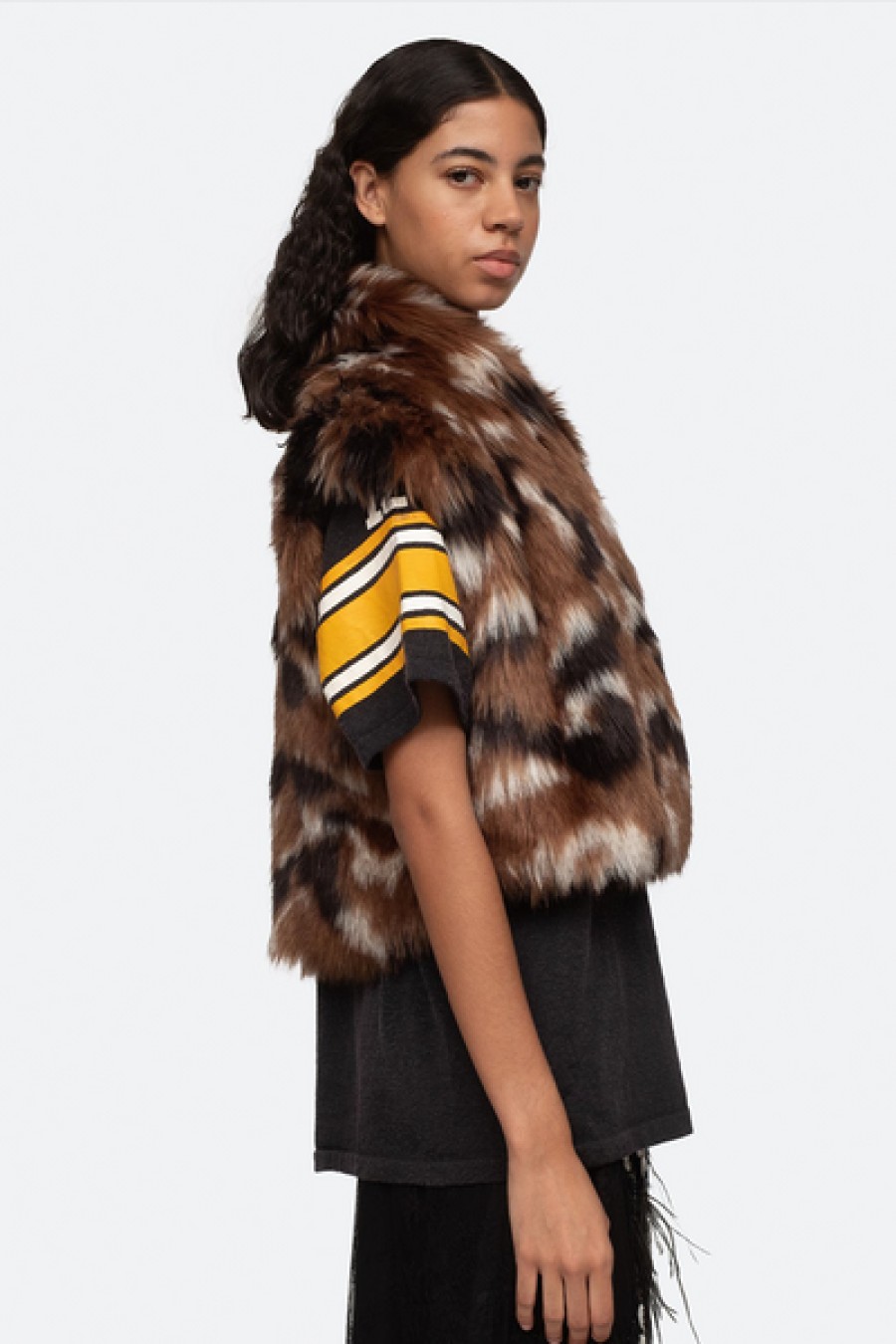 Clothing Sea New York | Sea New York - Karlie Faux Fur Vest - Multi