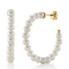 Accessories VASILEA | Vasilea - Pearl Hoop Earrings - 14K Gold