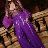 Clothing PatBO | Patbo - Sequin Wide Leg - Purple