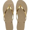 Shoes Havianas | Havianas - You Metallic Slim Sandal - Golden Sand