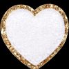 Bags Stoney Clover Lane | Stoney Clover Lane - Glitter Varsity Heart Patch - Blanc