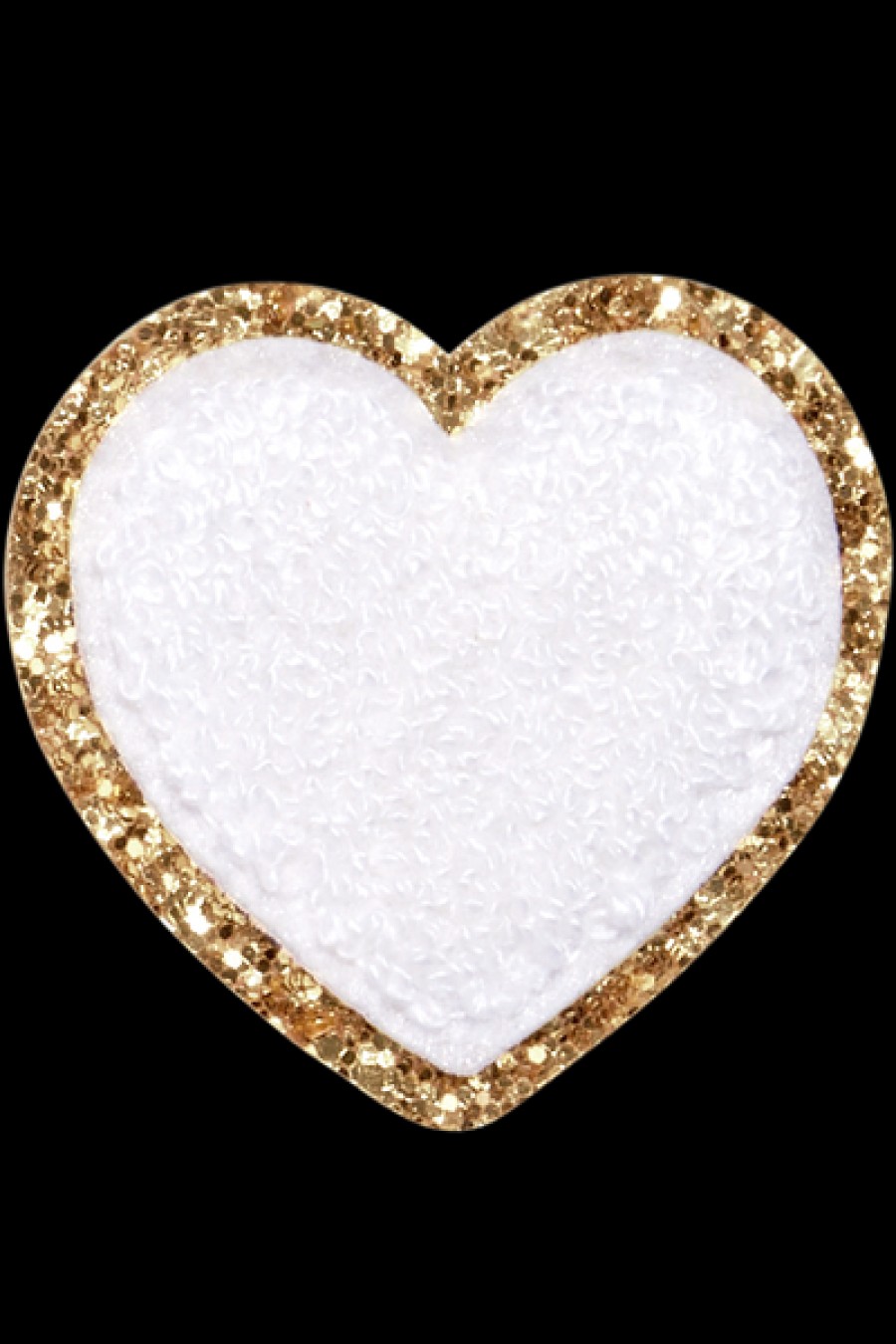 Bags Stoney Clover Lane | Stoney Clover Lane - Glitter Varsity Heart Patch - Blanc