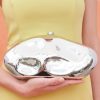 Bags Cult Gaia | Cult Gaia - Caldera Clutch - Shiny Silver