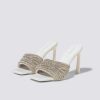 Shoes Simkhai | Simkhai - Lena Crystal Heeled Mule - White