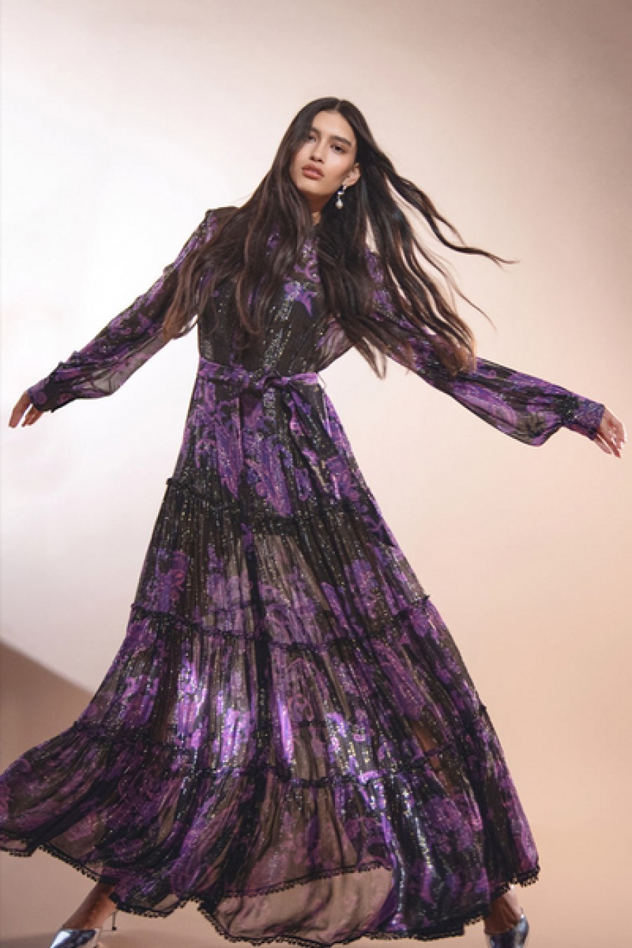 Clothing Hemant 0026 Nandita | Hemant & Nandita - Viha Maxi Dress - Purple