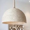 Home Sunni Spencer | Woven Rattan Oversized Pendant Light - Whitewash (Pre-Order}