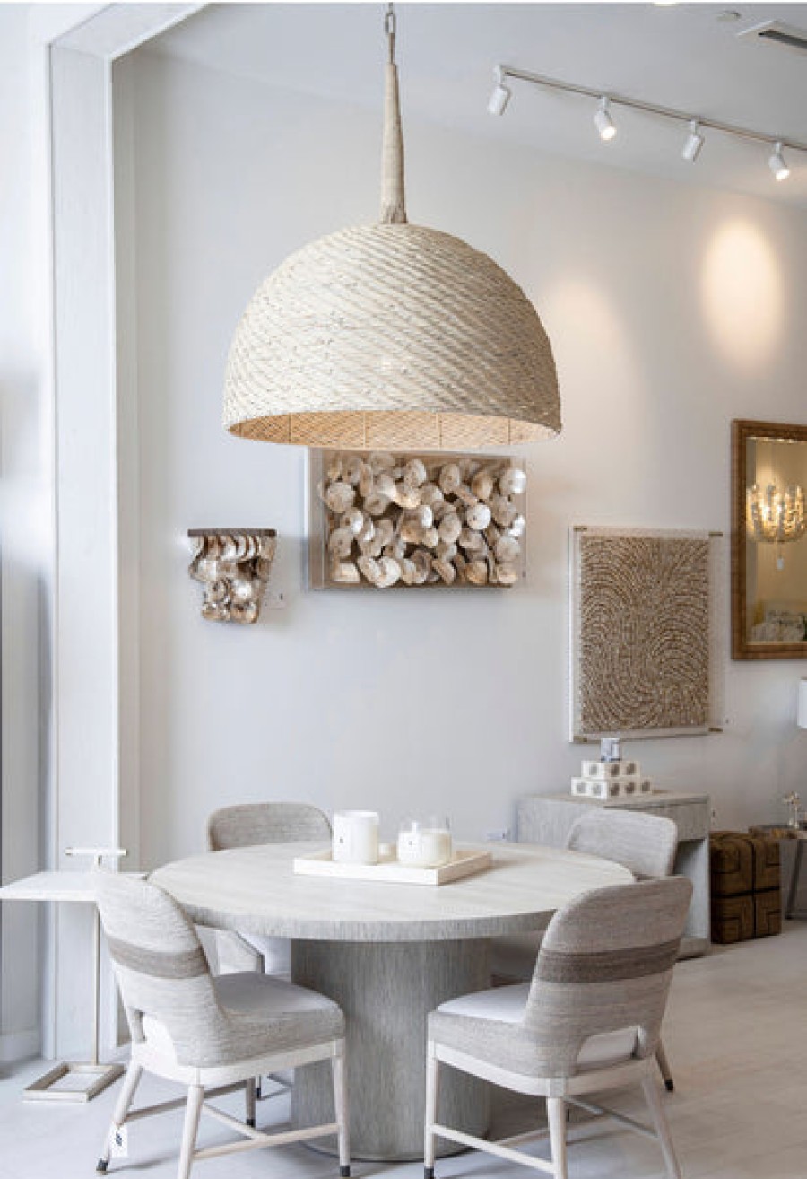 Home Sunni Spencer | Woven Rattan Oversized Pendant Light - Whitewash (Pre-Order}