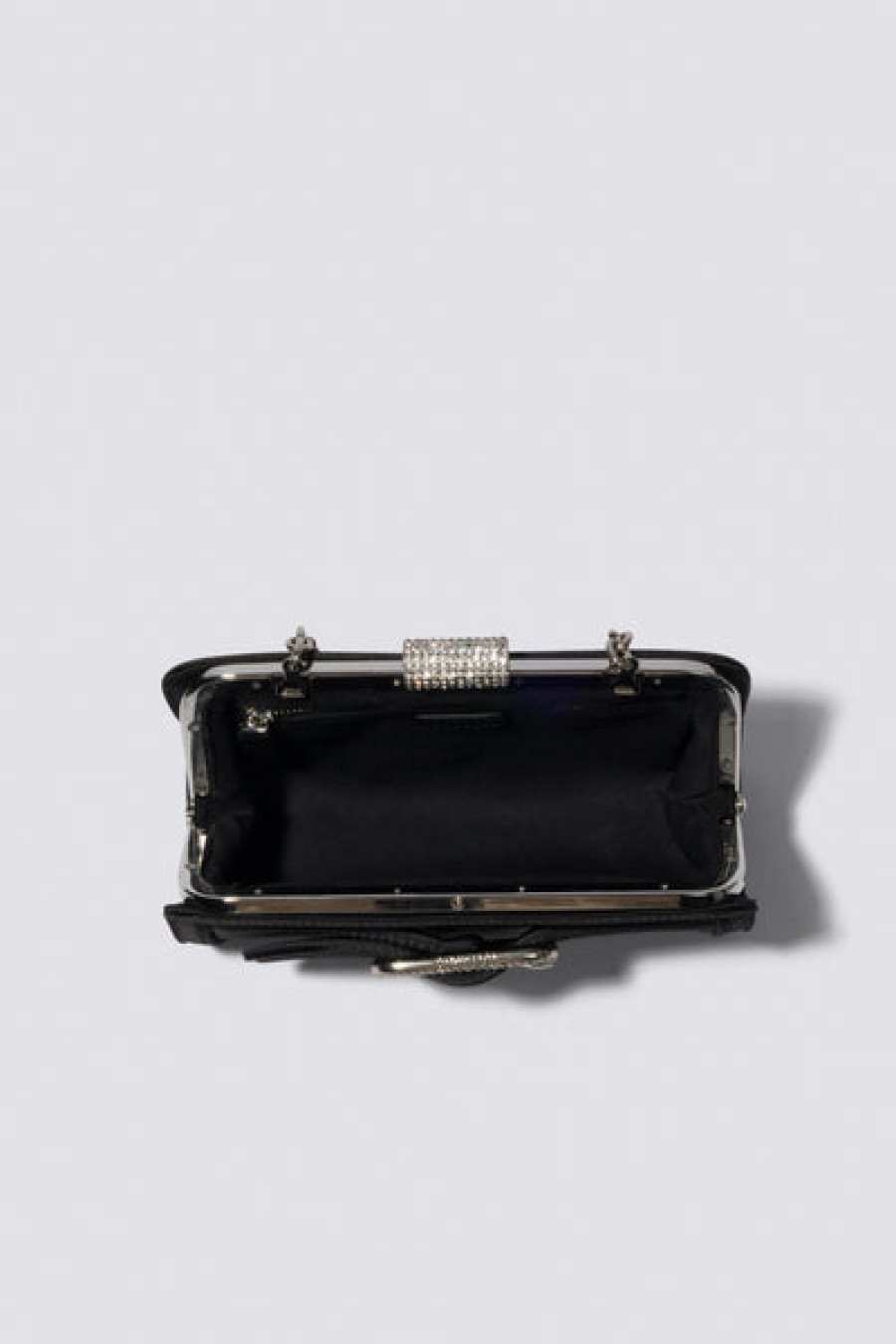 Bags Simkhai | Simkhai - Nolan Satin Buckle Clutch - Black