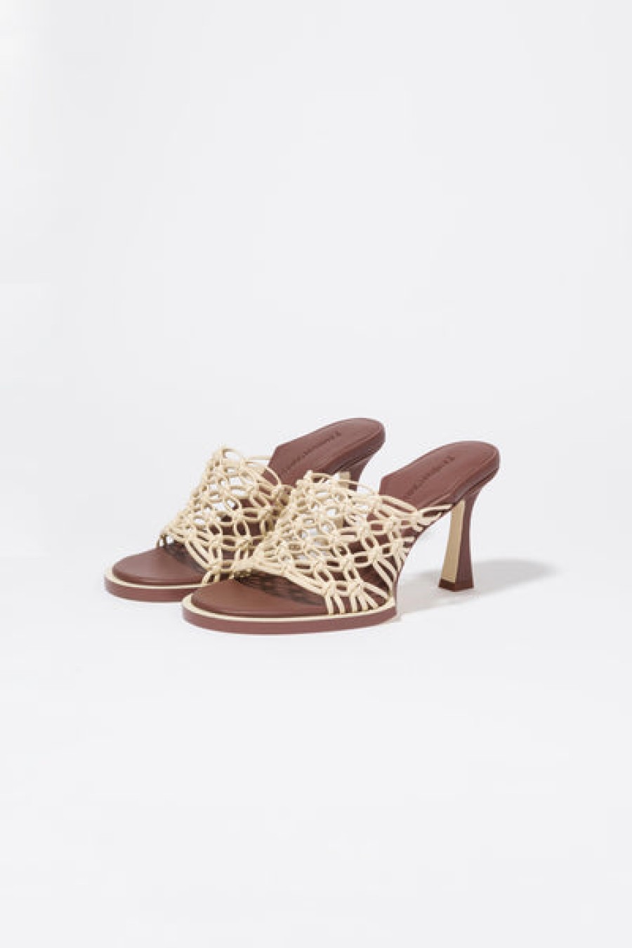 Shoes Simkhai | Simkhai - Theo Heeled Mule - Bleached Sand