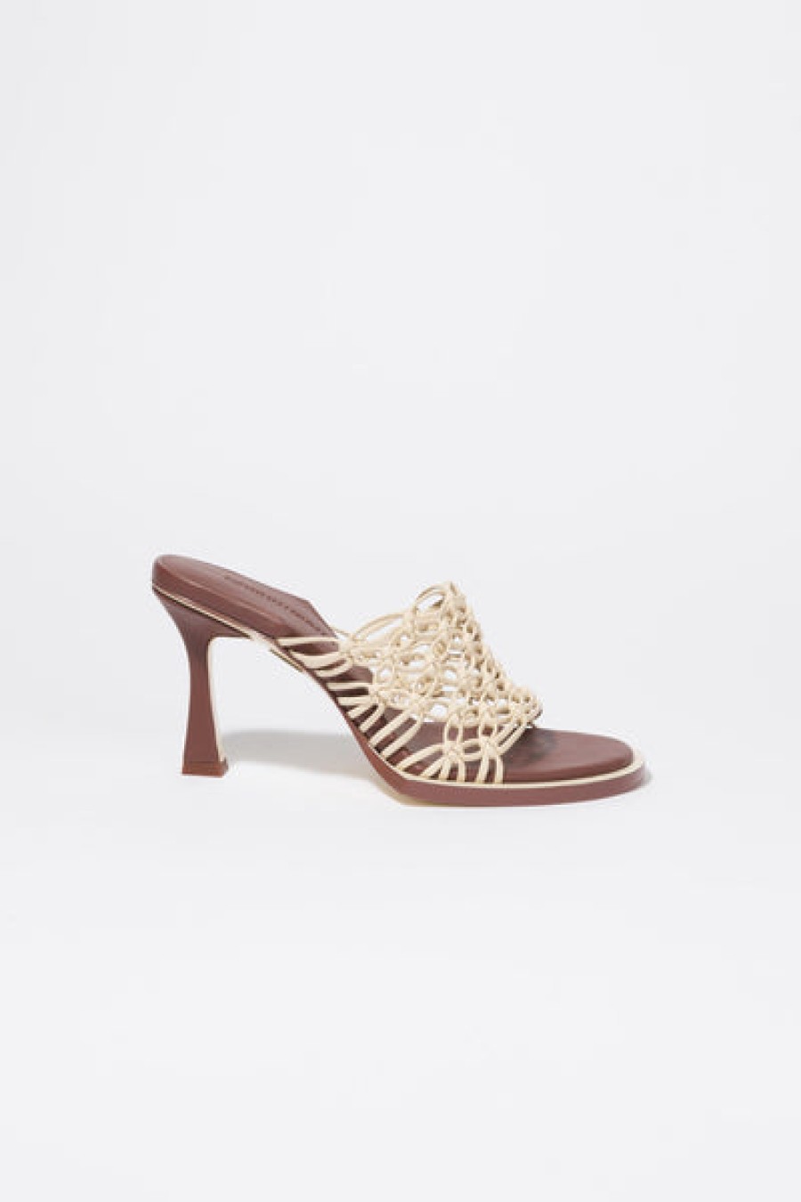 Shoes Simkhai | Simkhai - Theo Heeled Mule - Bleached Sand