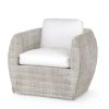 Home Sunni Spencer | Coastal Swivel Chair - Whitewash