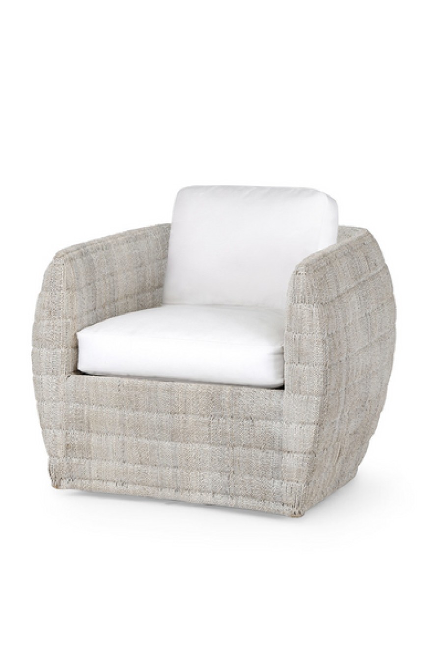 Home Sunni Spencer | Coastal Swivel Chair - Whitewash