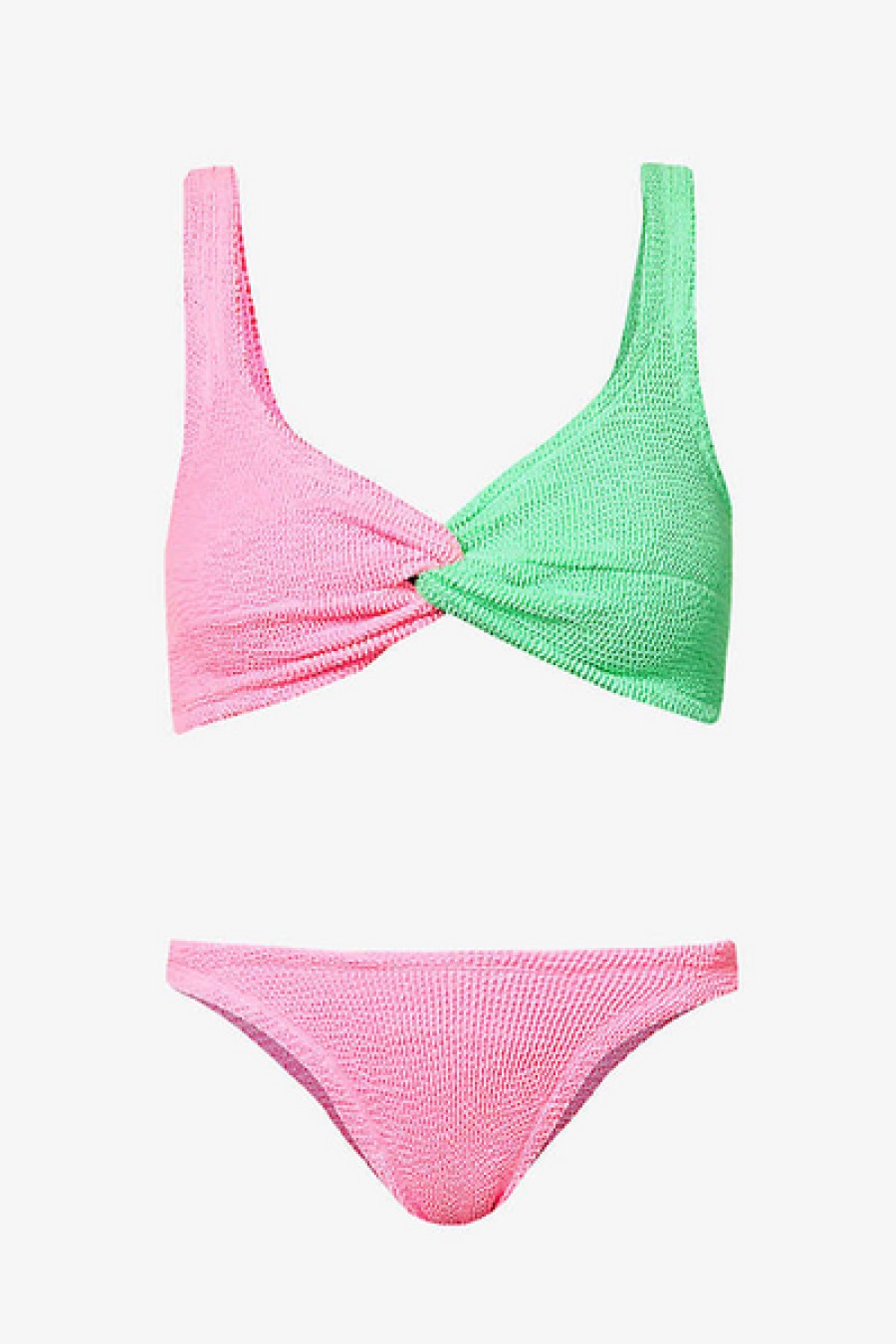 Swim HUNZA G | Hunza G - Duo Chelsea Bikini - Bubblegum/Lime